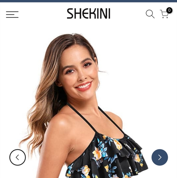 Floral Printing Flounce Ruffled Halter Bikini | Shekini - Picture 12 of 15